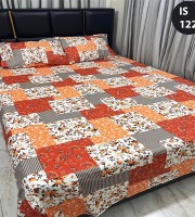৩ পিসের ১০০% টুইল  বেডসিট সেট - ১২২