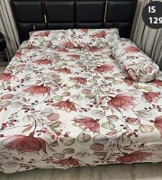 ৩ পিসের ১০০% টুইল  বেডসিট সেট - ১২৯