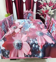 3D প্রিন্টেড ৬ পিছ চেয়ার কভার এবং ডাইনিং টেবিল কভার-৩৯৯