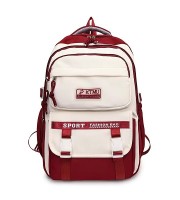 Academy Style School Bag Book Bag Lightweight College Student Backpack(Red)