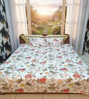 King Size Bedsheet (100% cotton 3 Pcs Set]- 904