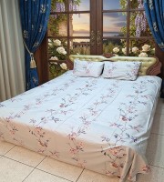 King Size Bedsheet (100% cotton 3 Pcs Set]- 906