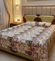 King Size Bedsheet (100% cotton 3 Pcs Set]- 905
